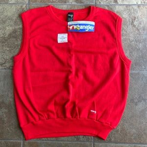 Vintage Wrangler Sleeveless Sweatshirt Red Size large no tags, worn once